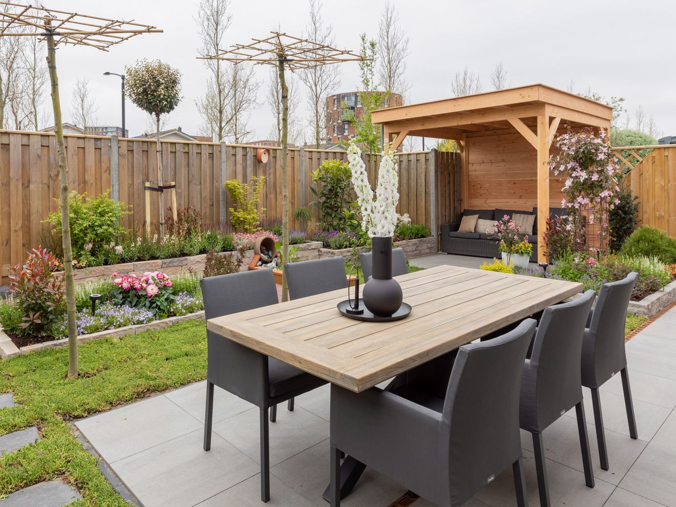 Bellagio Vezzano/Montorio 160 cm Gartenmöbel-Set 5-teilig Grau  Rabatt: 24 %