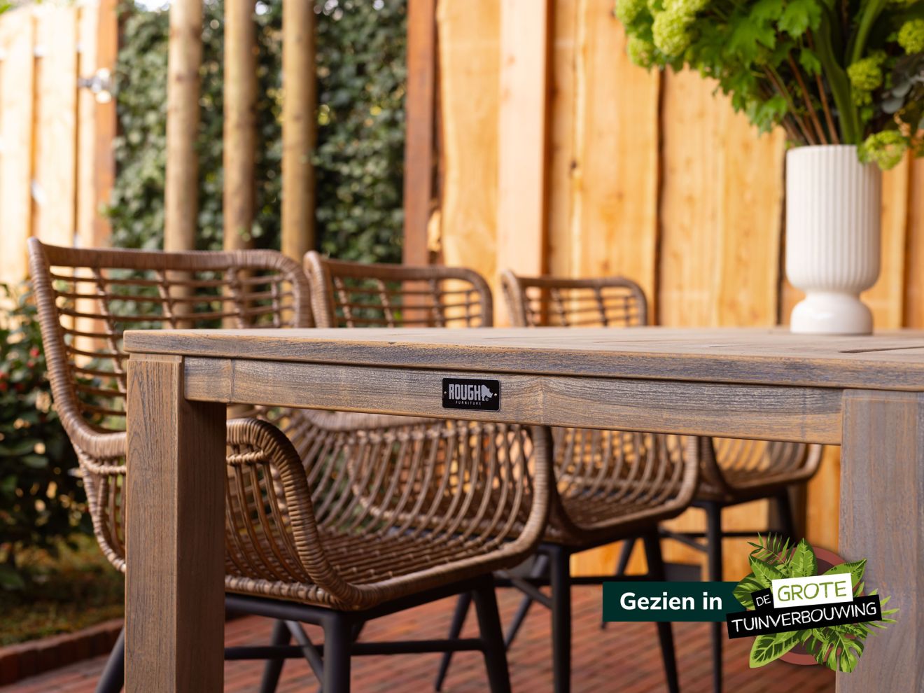 ROUGH-S Gartentisch 220x90x76 cm Braun  Rabatt: 33 %