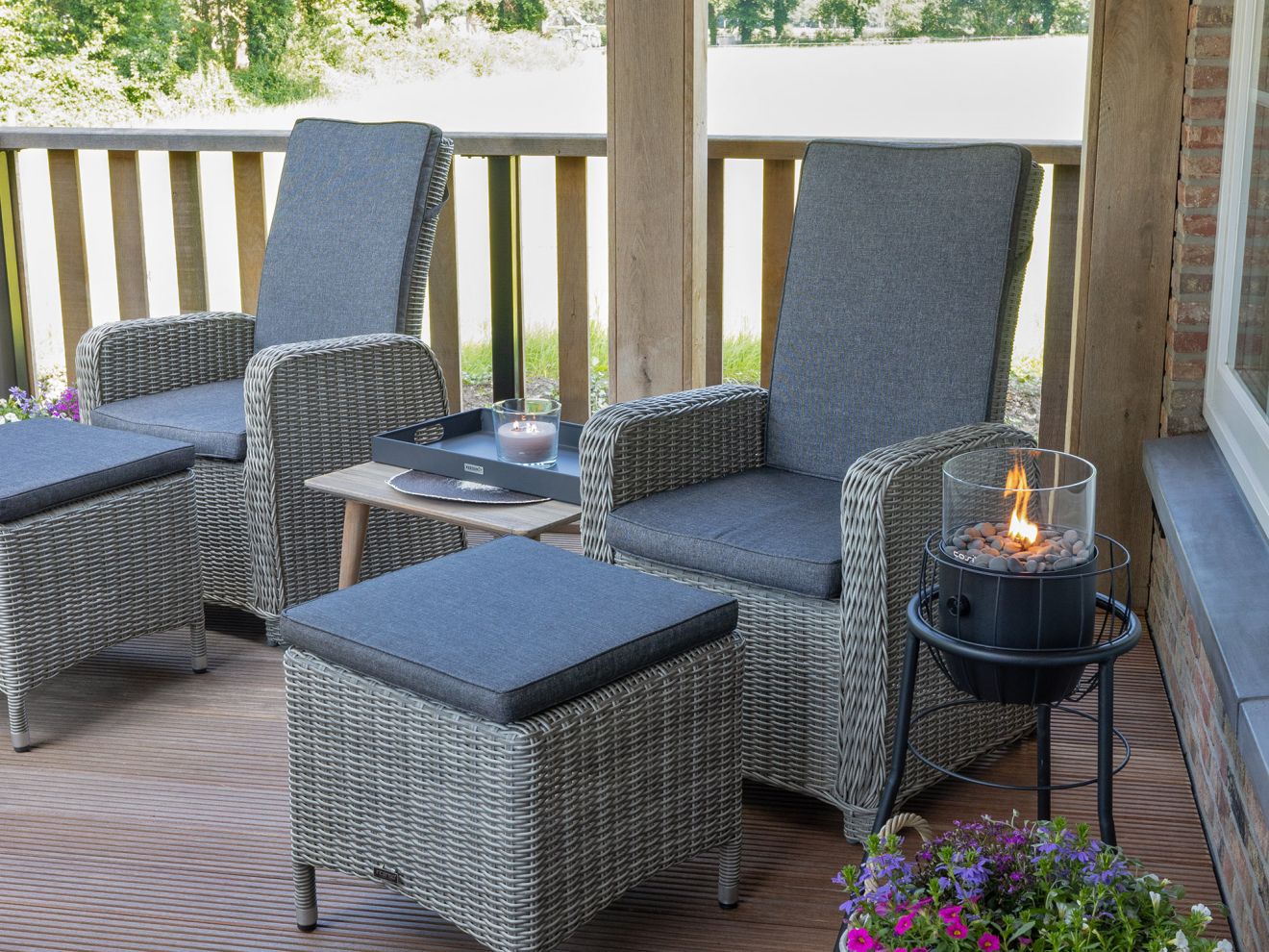 Intenso Umbria/ROUGH-S 160 cm Gartenmöbel-Set 5-teilig verstellbar Braun  Rabatt: 33 %