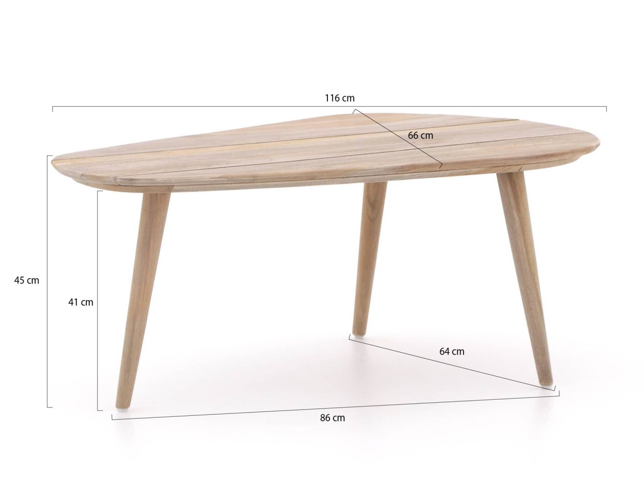 ROUGH-K Loungetisch 66x116x45 cm günstig online kaufen