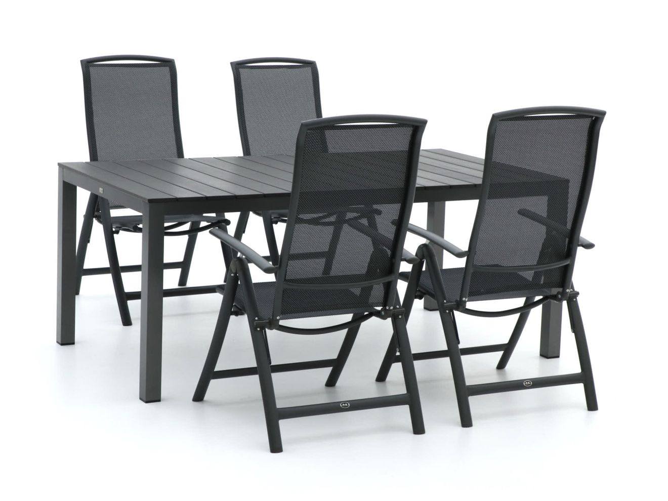 R&S Design Capri/Fidenza 183 cm Gartenmöbel-Set 5-teilig verstellbar Grau  Rabatt: 25 %