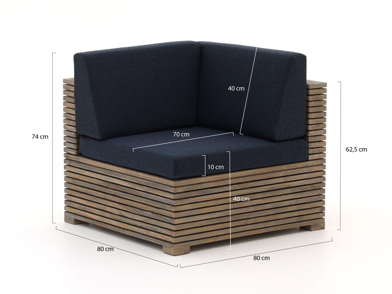 ROUGH-C Ecklounge-Set 4-teilig Braun 210x210cm Rabatt: 20 %