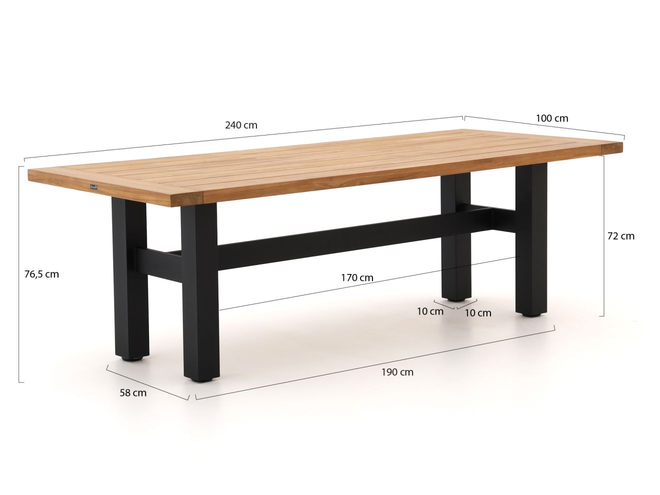 Hartman Sophie Yasmani Gartentisch 240x100 cm günstig online kaufen