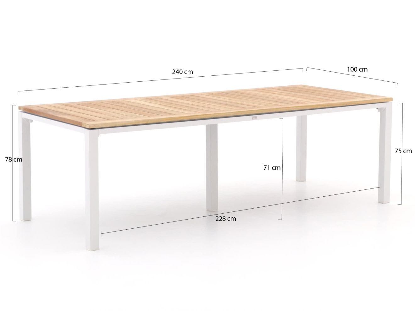 Bellagio Linosa Gartentisch 240x100x78 cm günstig online kaufen