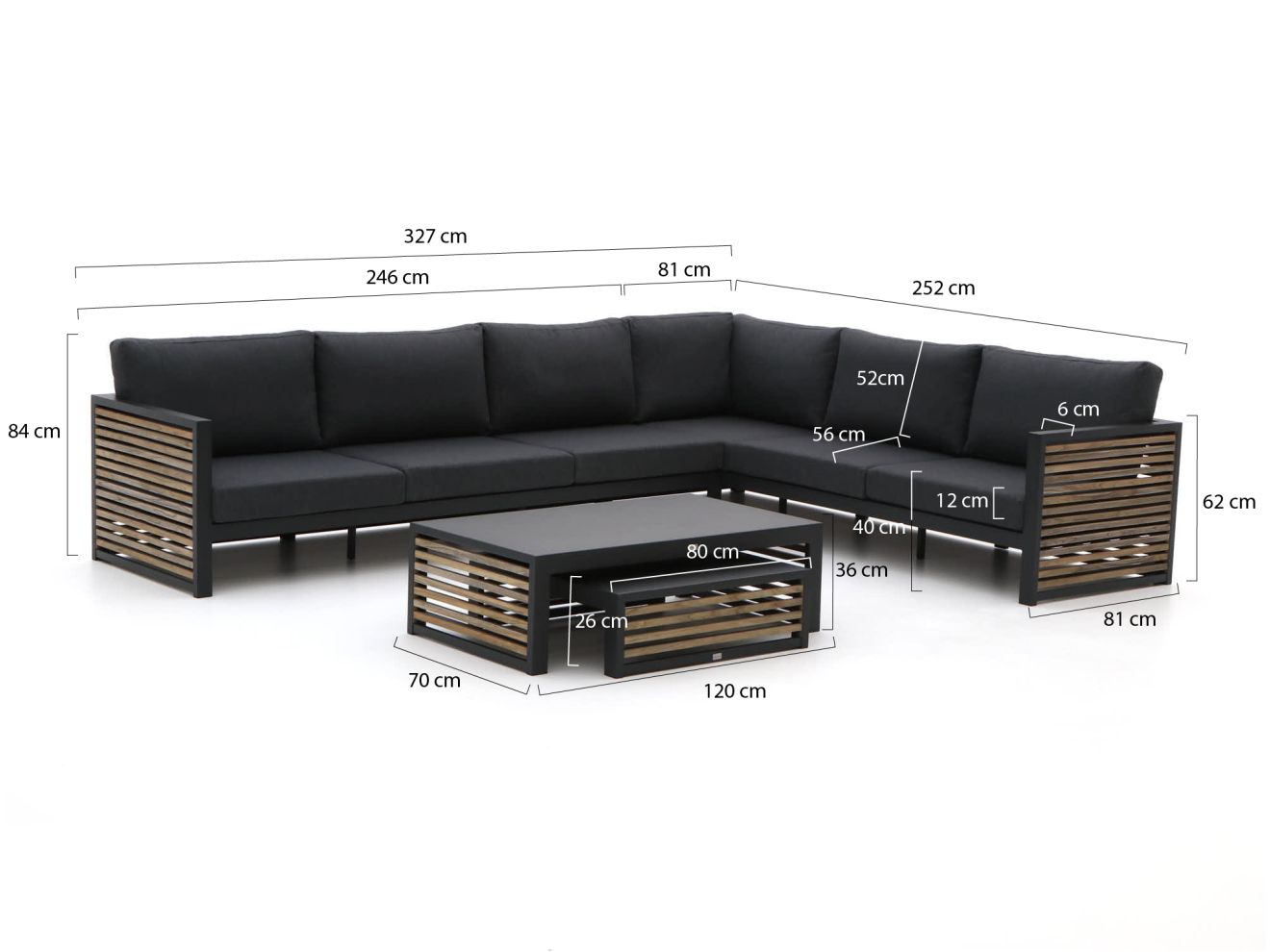 Bellagio Cadora Ecklounge-Set 4-teilig r...