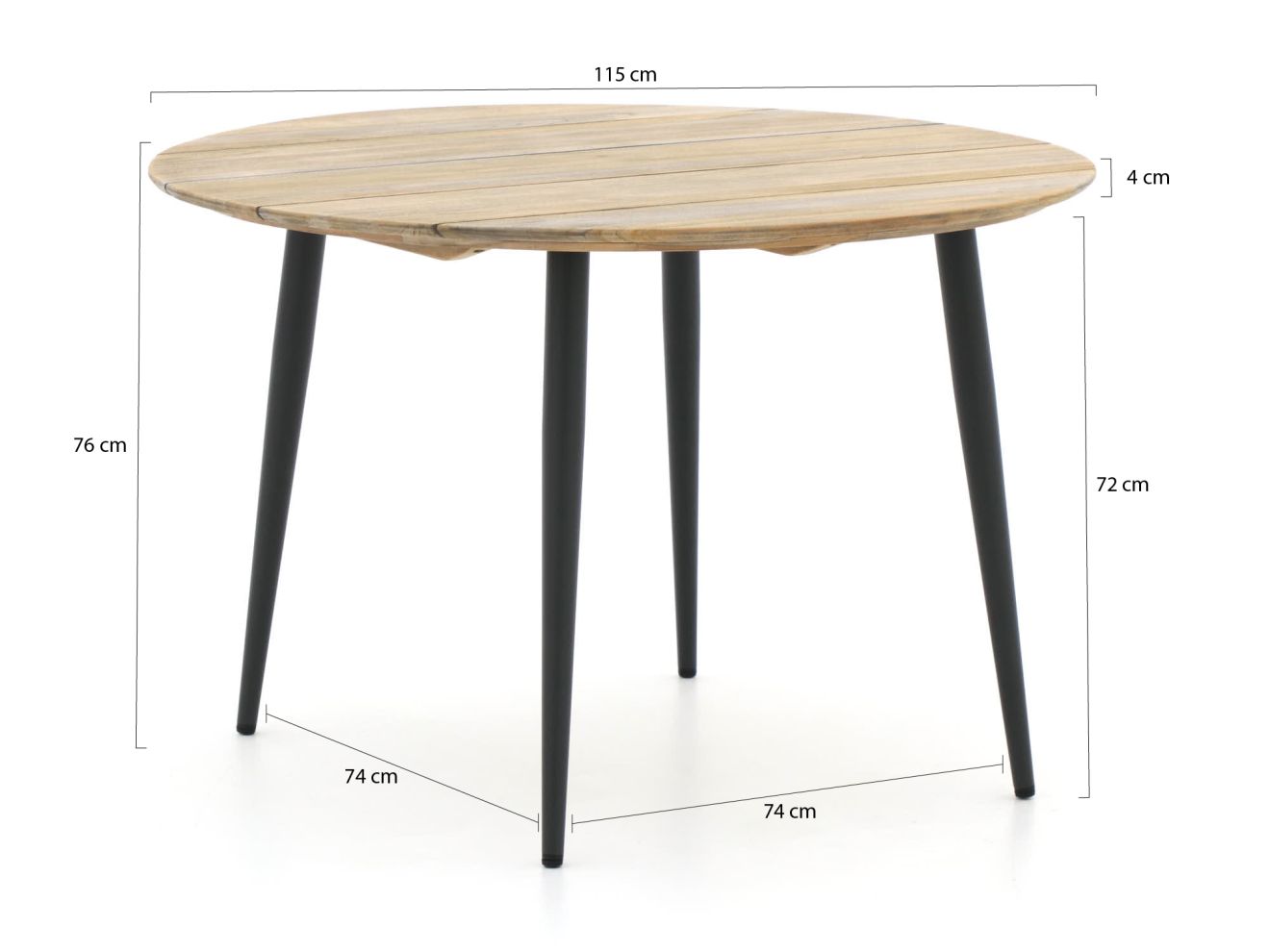 Bellagio Falcade Gartentisch ø 115 cm günstig online kaufen