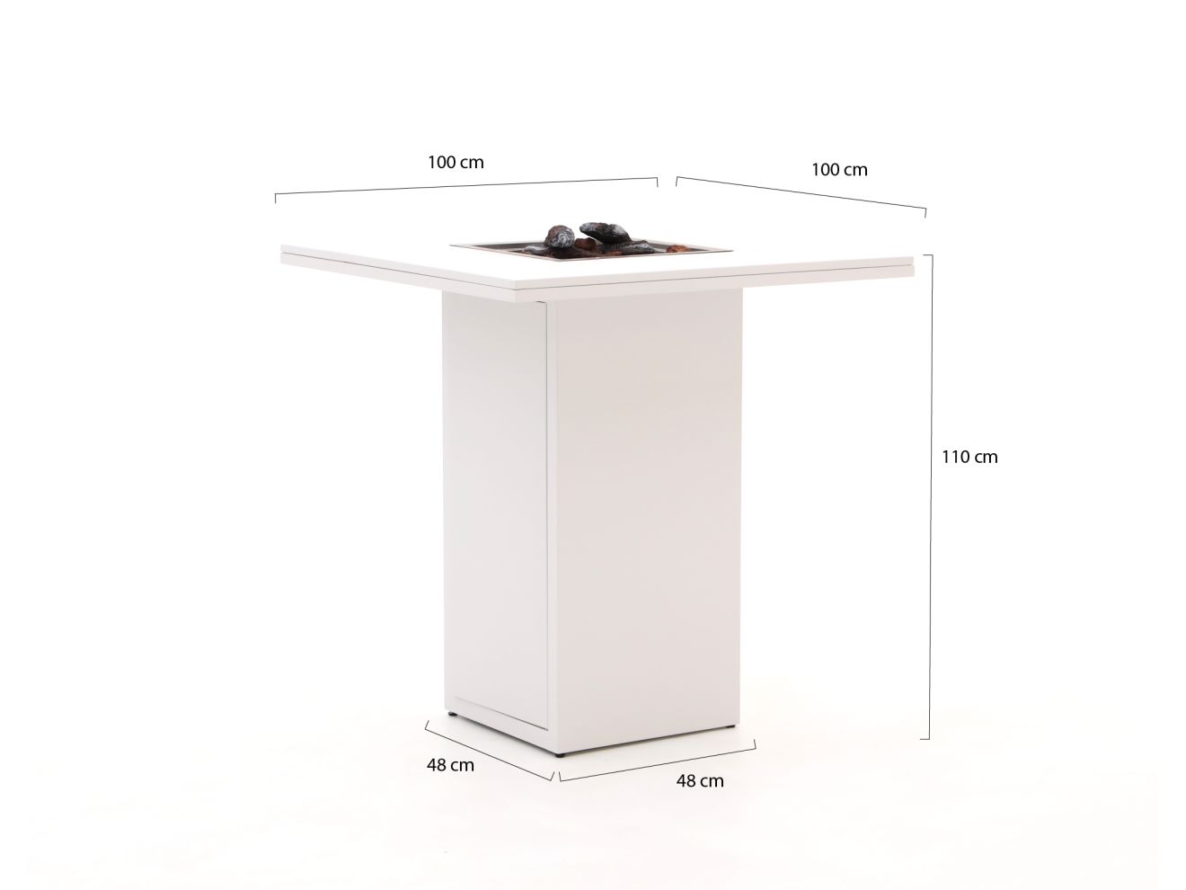 Cosiloft Bartisch Outdoor 100x100x110 cm günstig online kaufen
