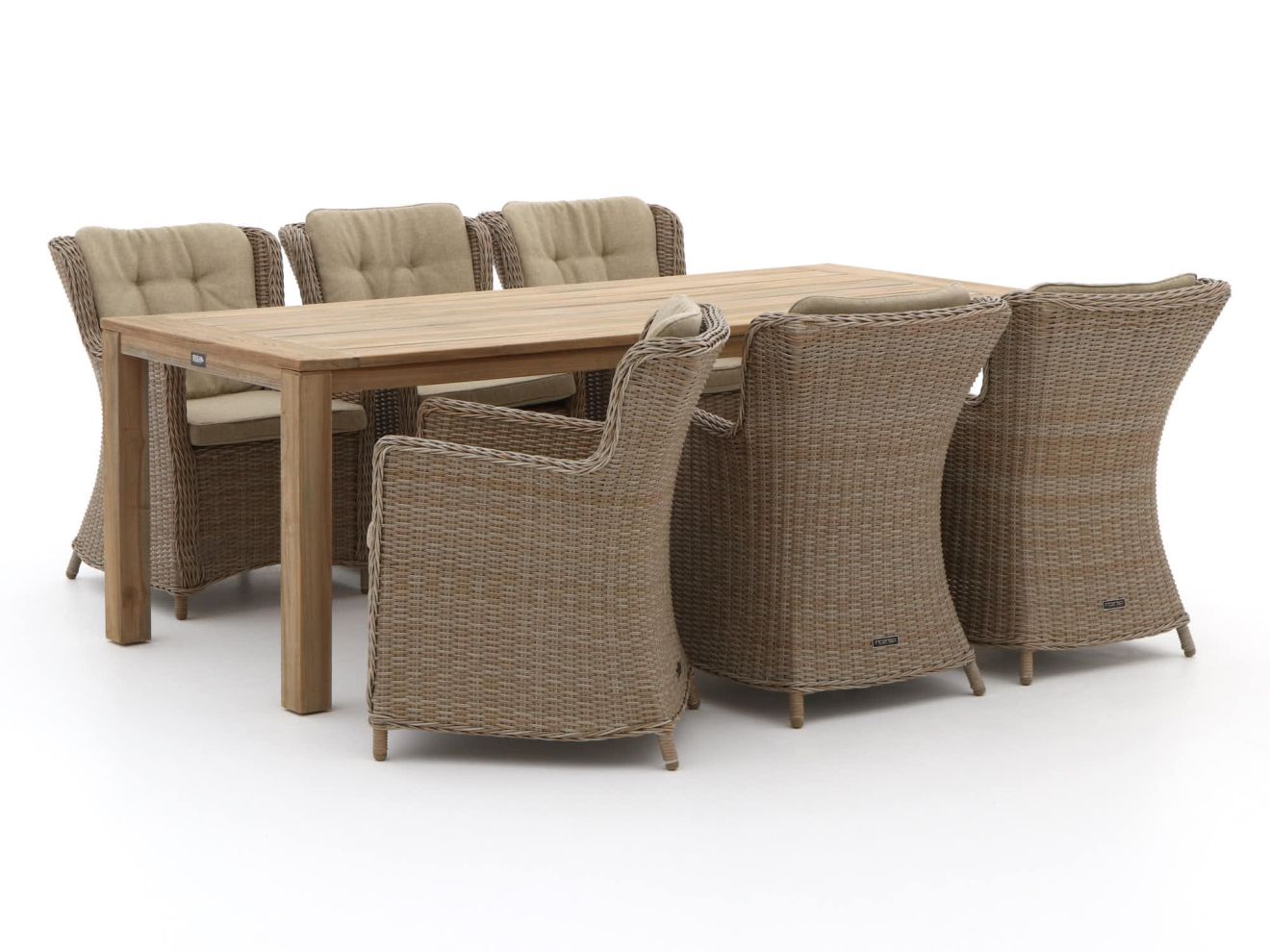 Intenso Milano/ROUGH-S 220 cm Gartenmöbel-Set 7-teilig Braun  Rabatt: 30 %