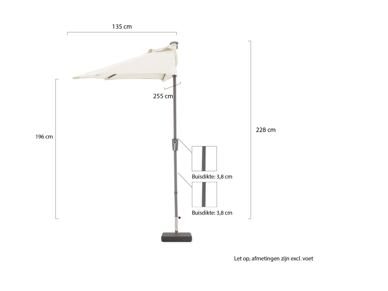 Shadowline Sonnenschirme Balkon 255x135 cm günstig online kaufen