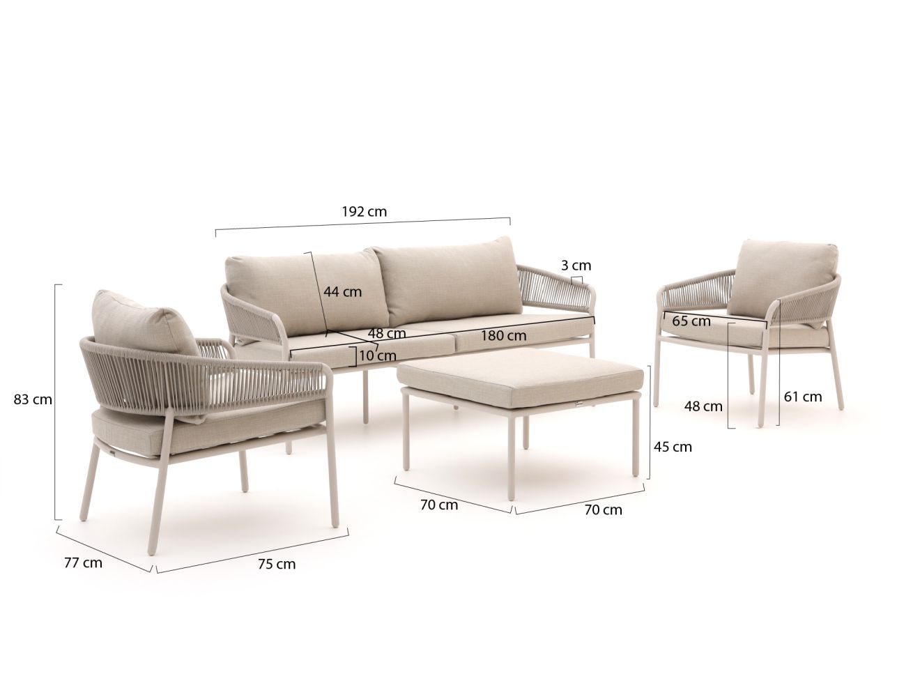 Bellagio Nova Siri Sessel-Sofa Lounge-Se...