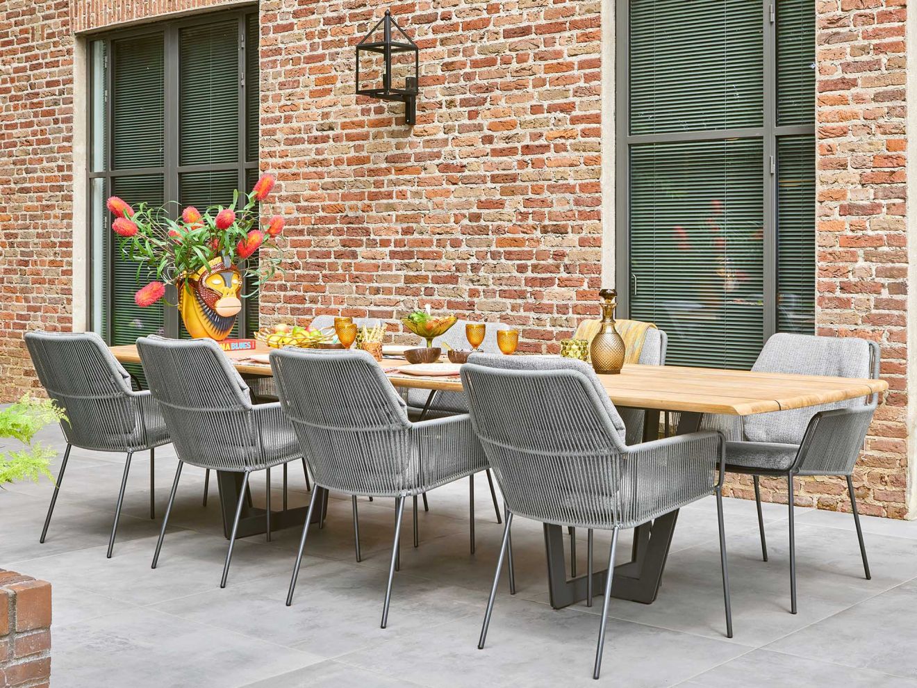 SUNS Palermo Gartentisch 280x100 cm Grau