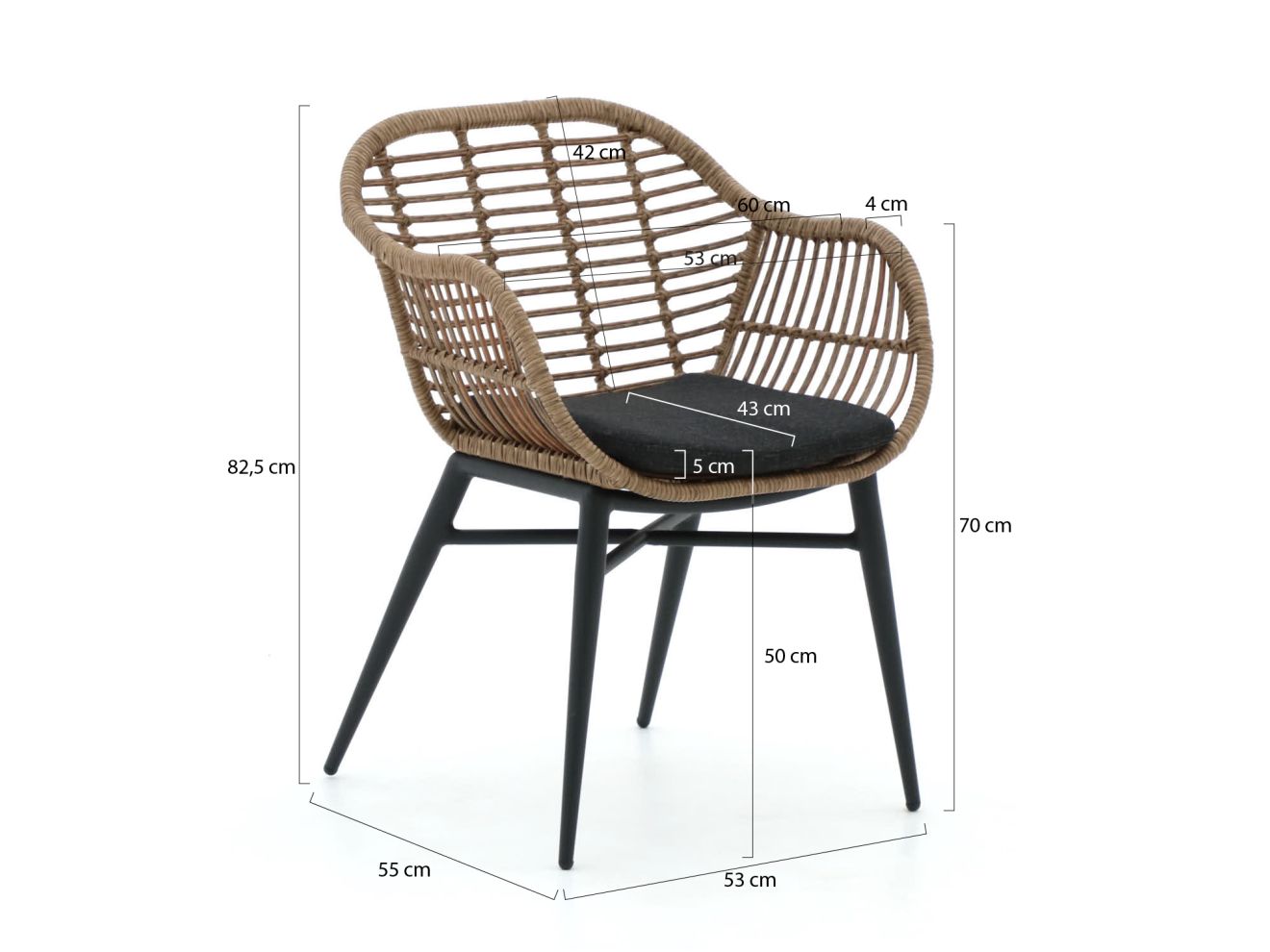 Intenso Azora/ROUGH-S 160 cm Gartenmöbel-Set 5-teilig günstig online kaufen
