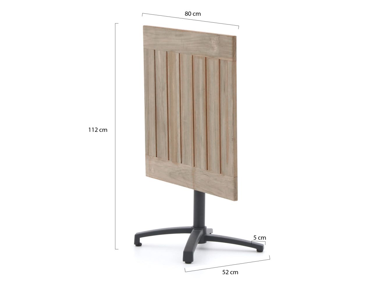 Manifesto Villongo/Canzo 80 cm Gartenmöbel-Set 5-teilig Stapelbar inklapbaar Grau  Rabatt: 26 %