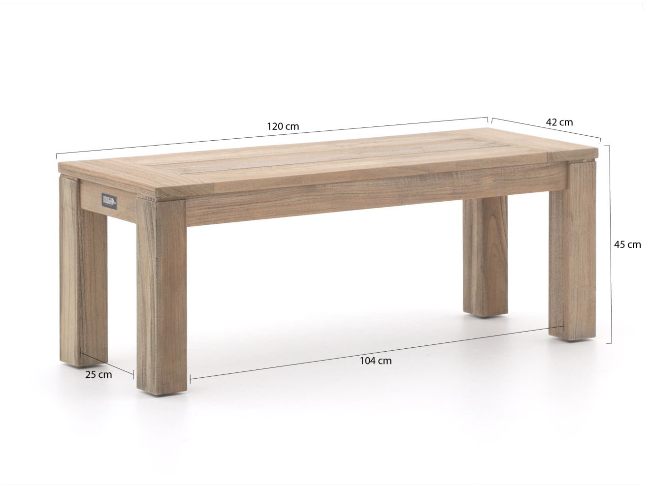 ROUGH-X Picknickbank 120x42x45 cm Braun 120x42x45cm Rabatt: 20 %