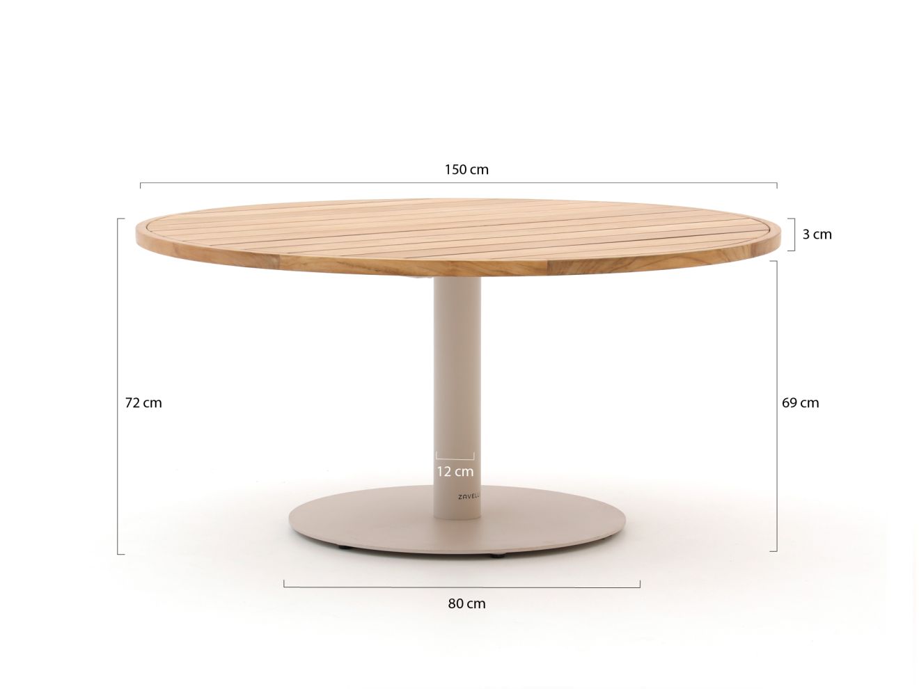 Zavelli Cuore Low Dining Gartentisch ø 150 cm günstig online kaufen