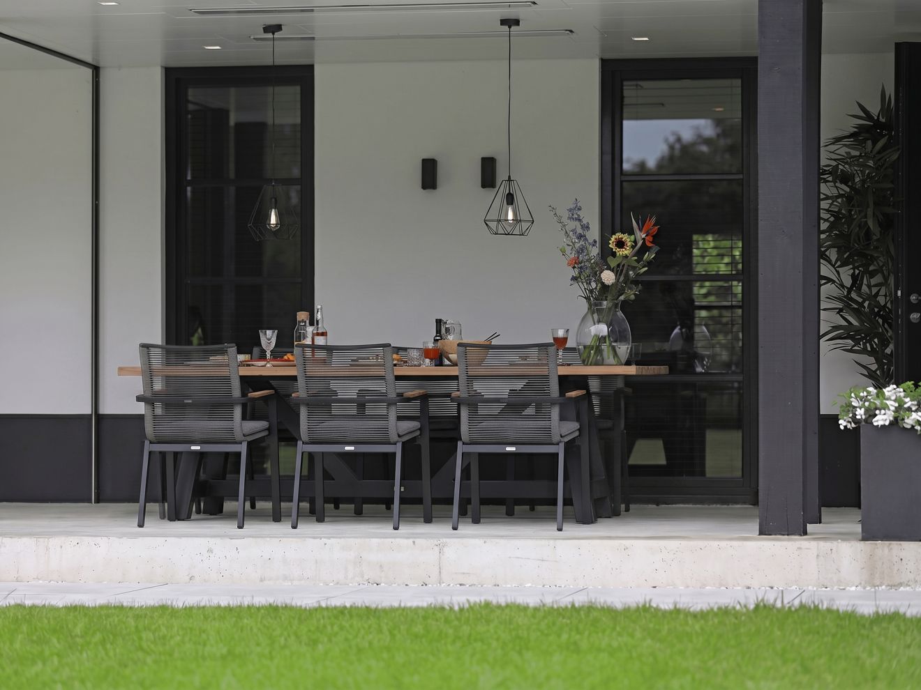 Bellagio Marudo/Induno Deens Ovaal 240cm dining tuinset 7-delig stapelbaar  240cm
