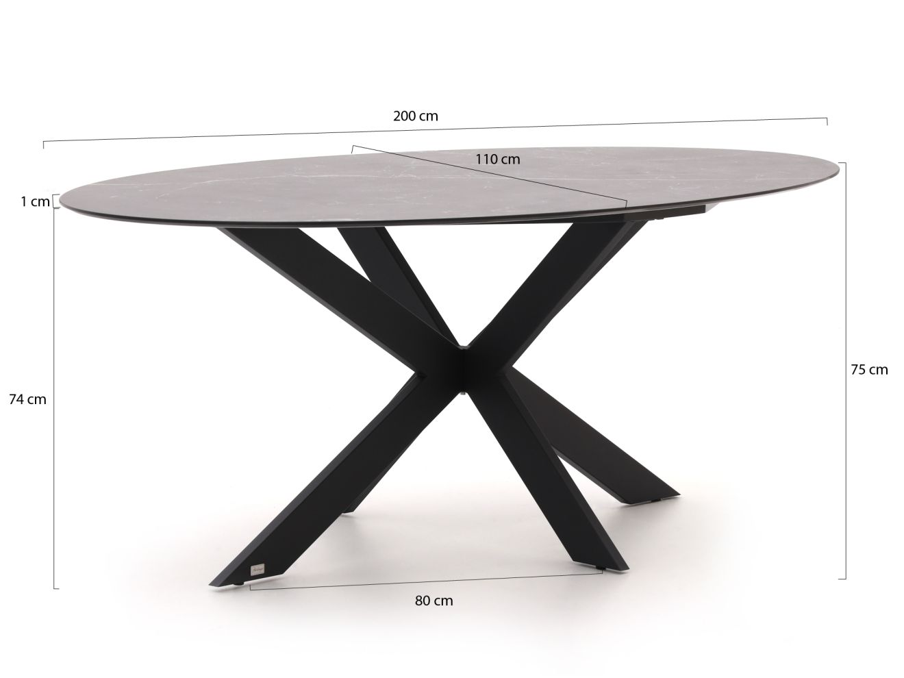 Bellagio Vezzano/Furato ellips 200 cm Ga...