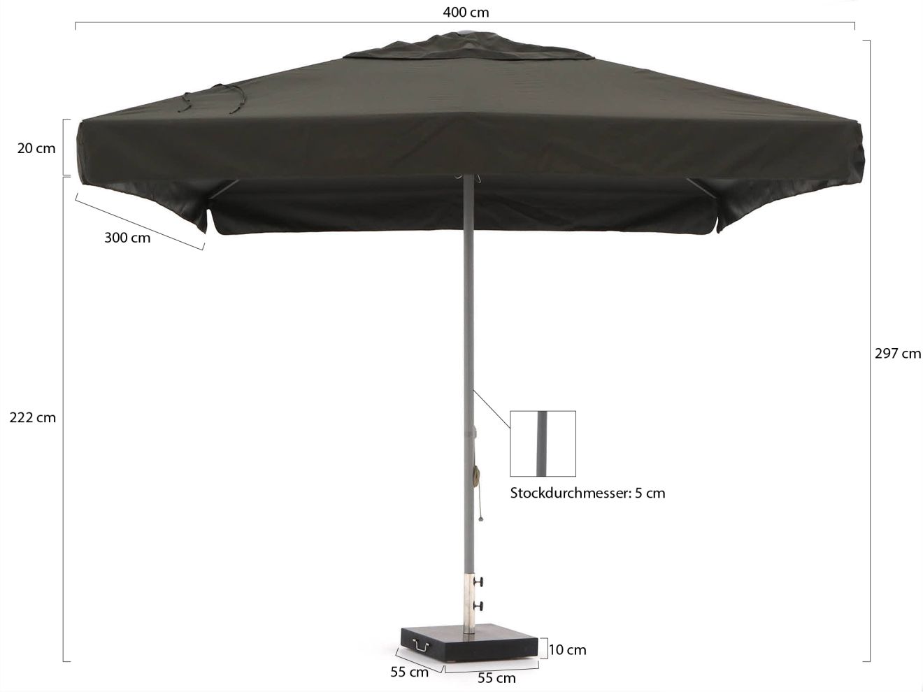 Shadowline Bonaire Sonnenschirm 400x300 cm günstig online kaufen