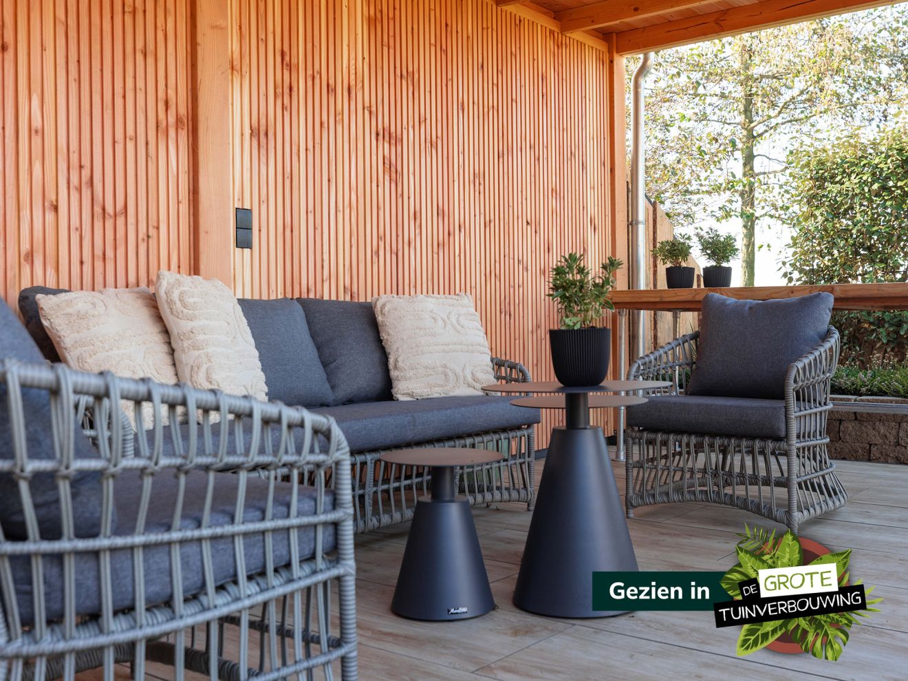 Manifesto Tusa Beistelltisch Outdoor-Set 3-teilig Schwarz  Rabatt: 20 %