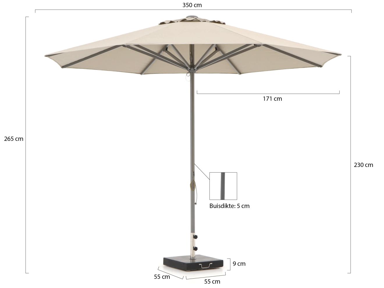 Shadowline Cuba Sonnenschirm ø 350 cm günstig online kaufen