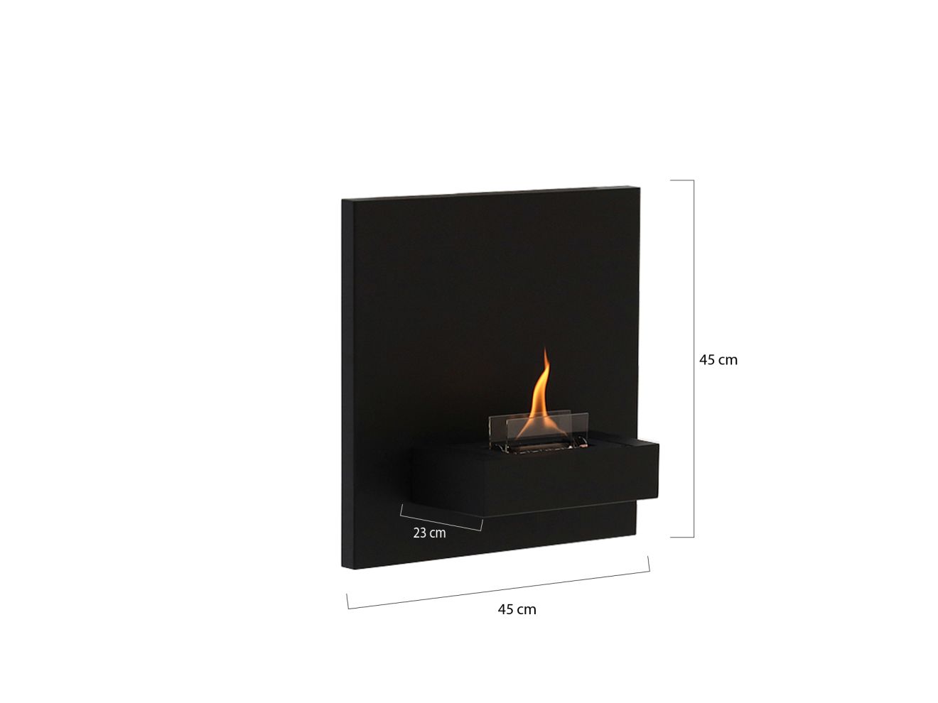 Tenderflame Square 90 Wandkamin 45×45x23 cm günstig online kaufen