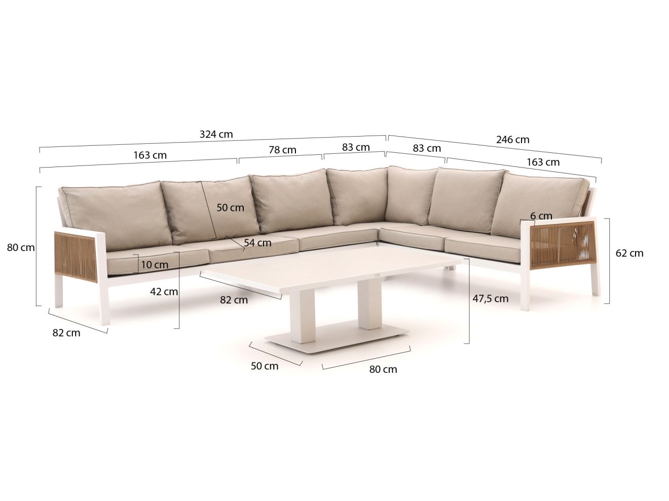 Manifesto Alzano/Usini Ecklounge-Set 5-teilig Weiß  Rabatt: 43 %