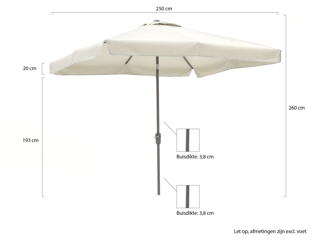 Shadowline Aruba Sonnenschirm 250x250 cm günstig online kaufen