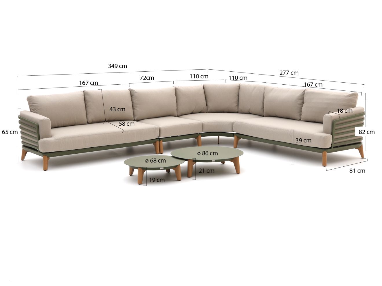 Bellagio Esenta Ecklounge-Set 6-teilig r...