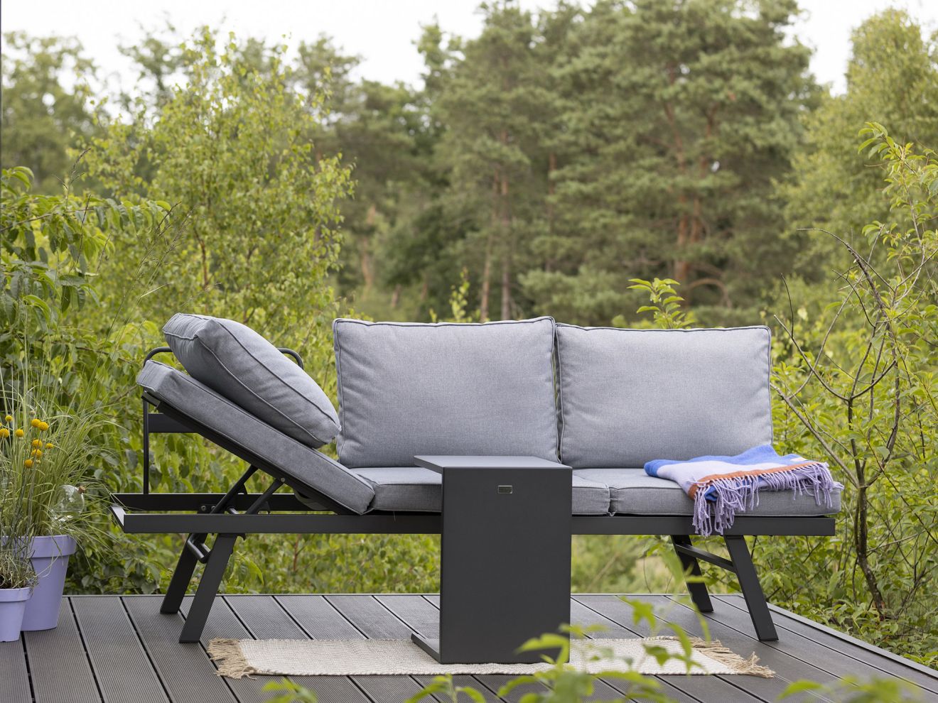 Forza Vadena Gartensofa verstellbar 198 cm Grau 198x71cm Rabatt: 20 %