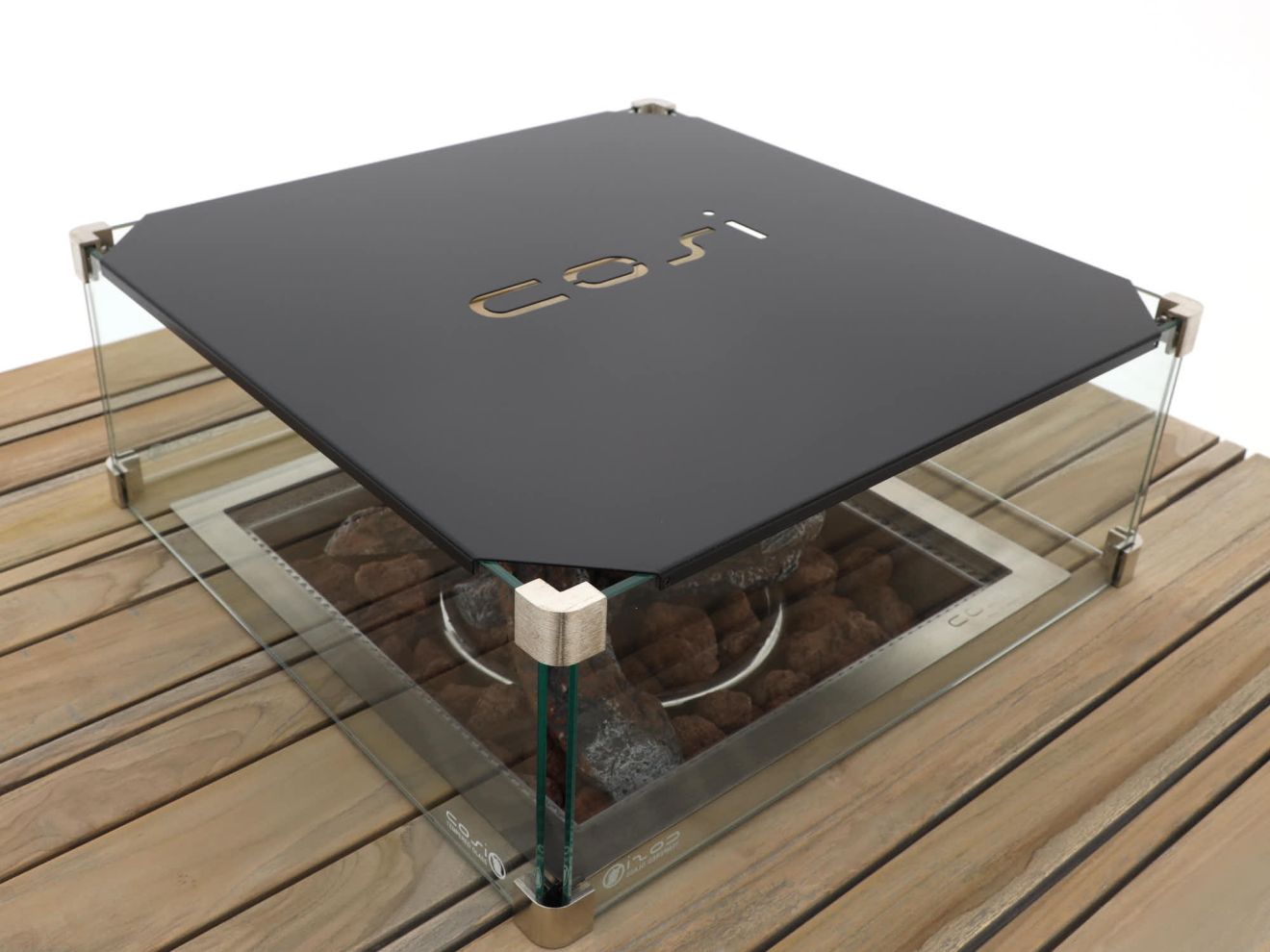 Cosi Coverplate für Square glass set size L Schwarz  Rabatt: 18 %