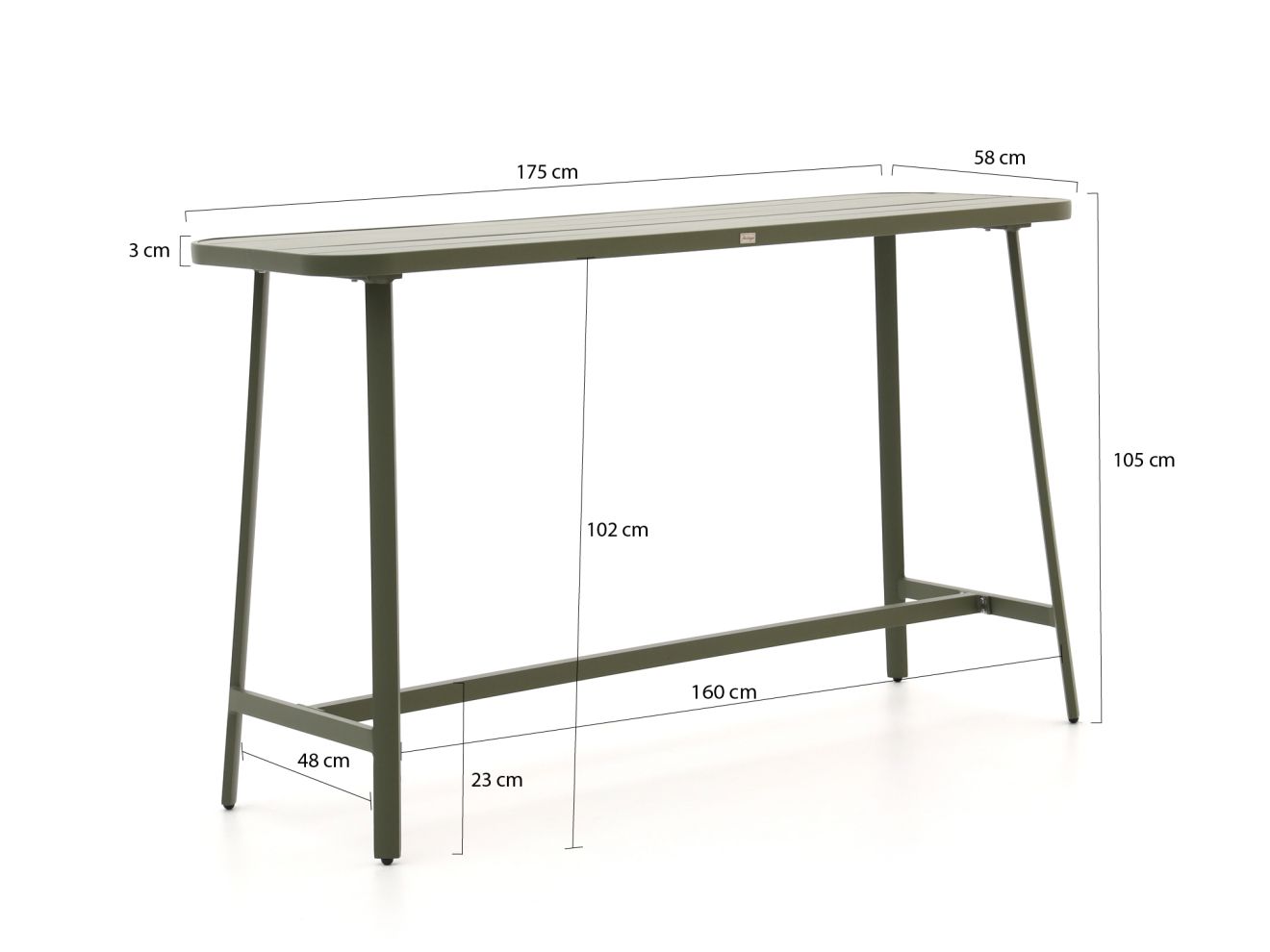 Bellagio Cino Bartisch Outdoor 175x58x105 cm günstig online kaufen