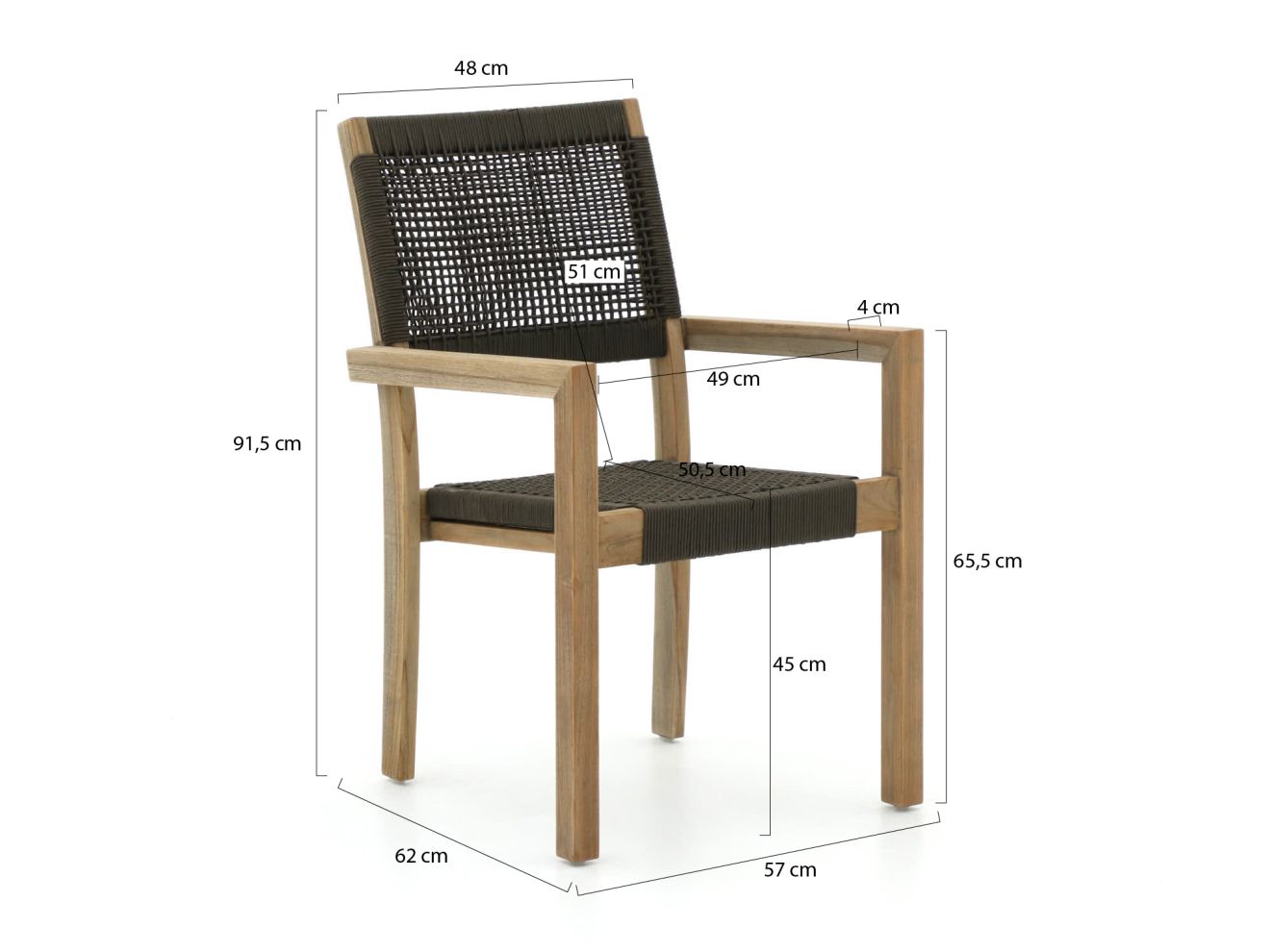 ROUGH Batang/ROUGH-S 220 cm Gartenmöbel-Set 7-teilig stapelbar günstig online kaufen