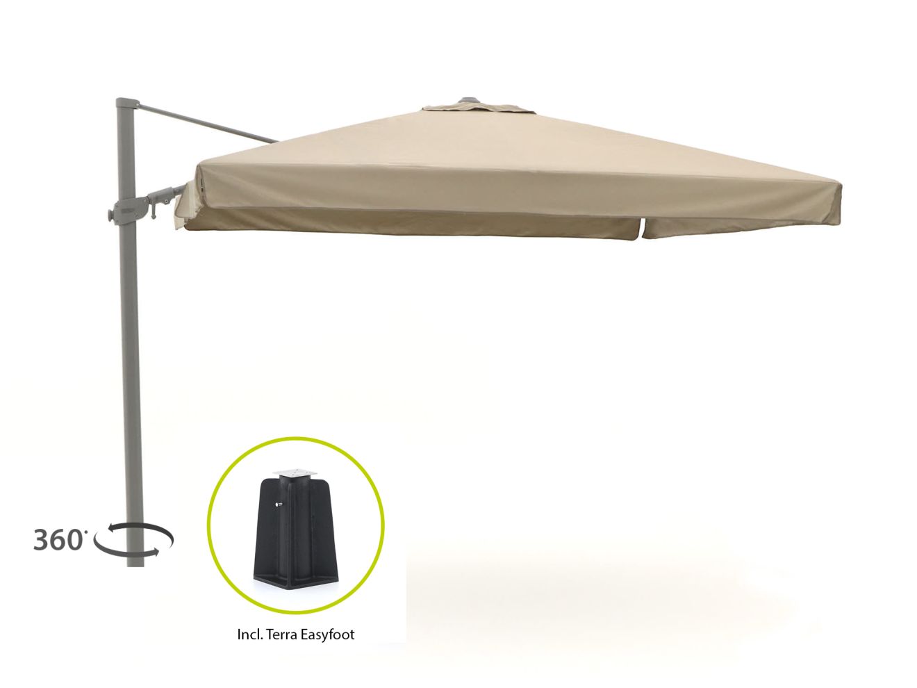 Shadowline Miami Ampelschirm 300x300 cm Taupe Rabatt: 18 % Shadowline Miami Ampelschirm 300x300 cm Taupe Rabatt: 18 %