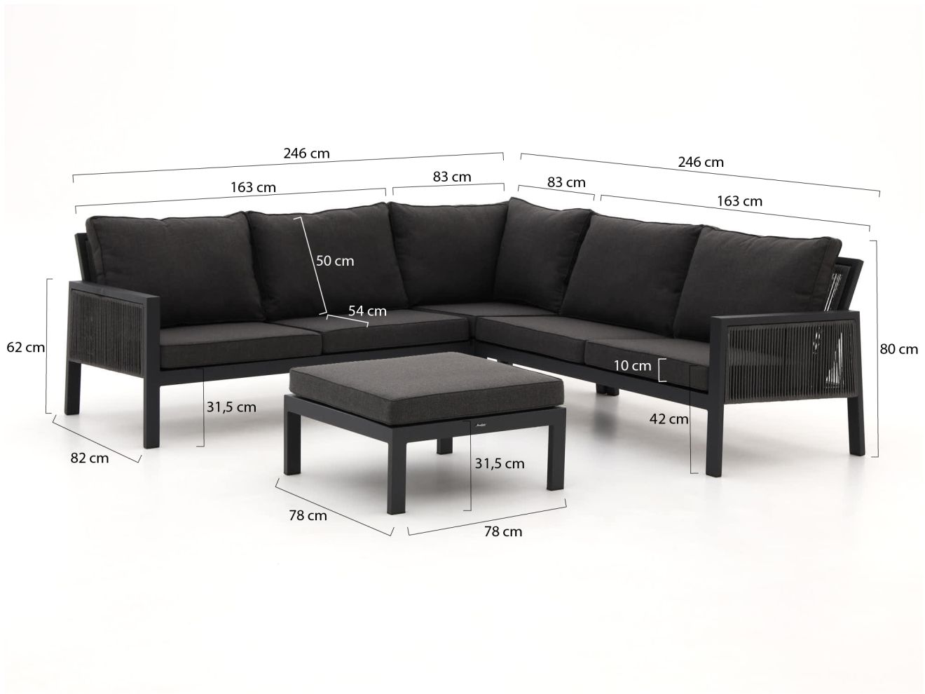 Manifesto Alzano Ecklounge-Set 4-teilig ...