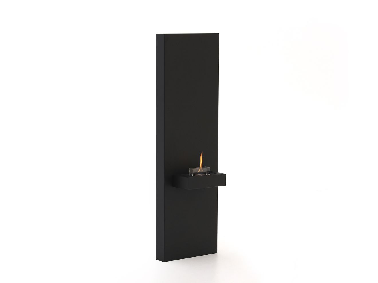 Tenderflame Rock 90 Wandkamin 40×24,5×130 cm Schwarz
