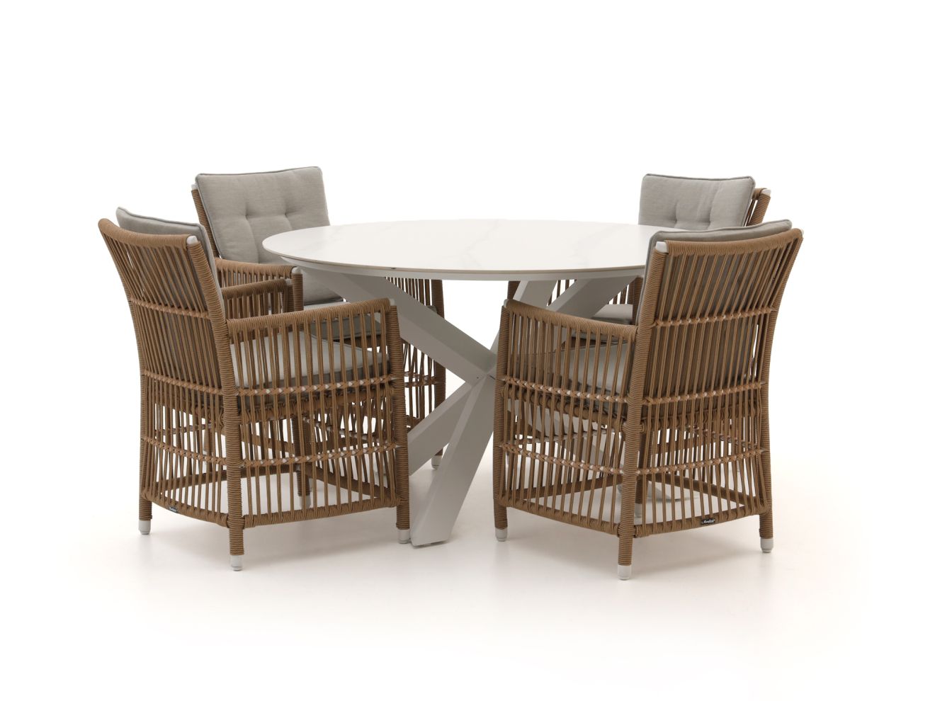 Manifesto Ortello/Lodola ø 130 cm Gartenmöbel-Set 5-teilig günstig online kaufen