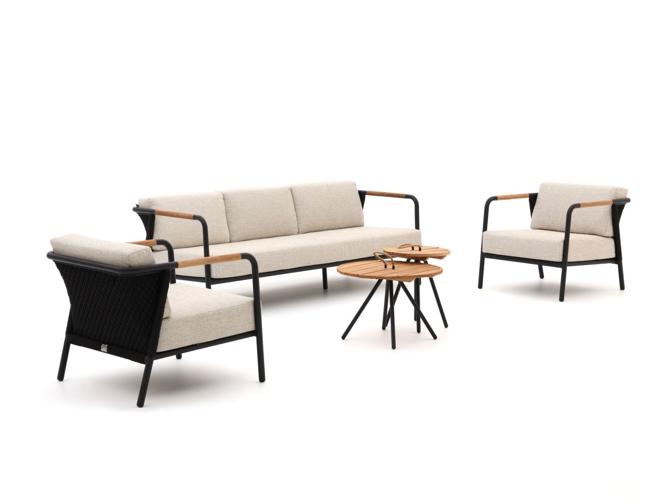 Apple Bee Elle Sessel-Sofa Lounge-Set 5-teilig Schwarz 0x0cm Rabatt: 8 %