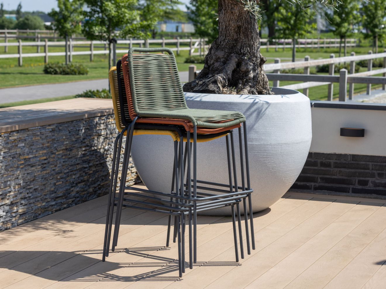 Manifesto Mussa Barhocker Outdoor stapel...