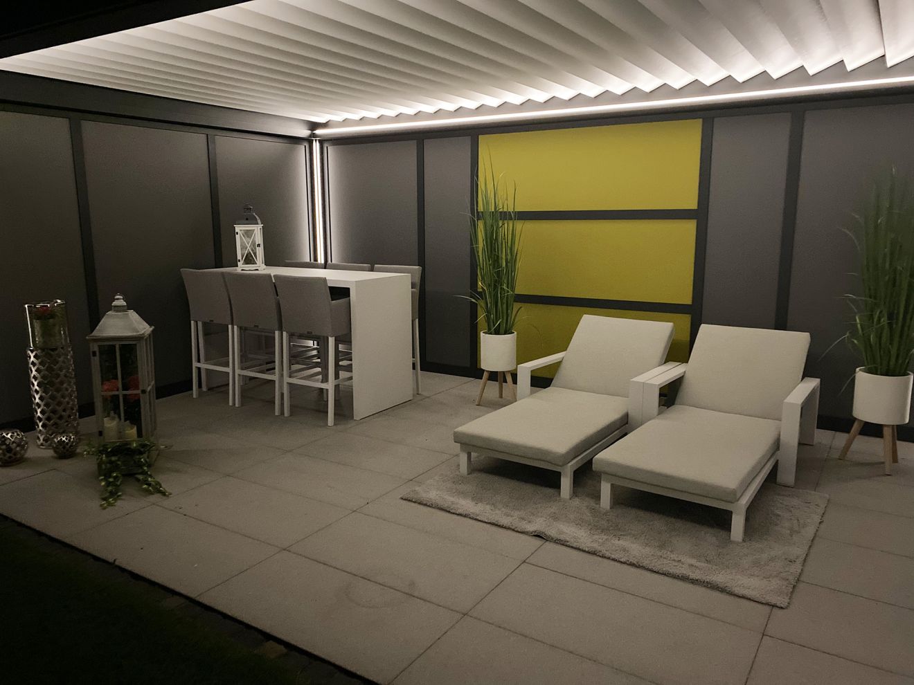 Bellagio Vezzano Gartenliege mit Rad Wei...