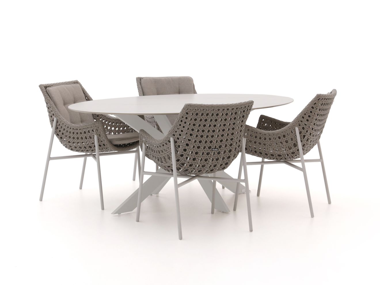 Manifesto Novara/Furato ellips 200 cm Gartenmöbel-Set 5-teilig günstig online kaufen