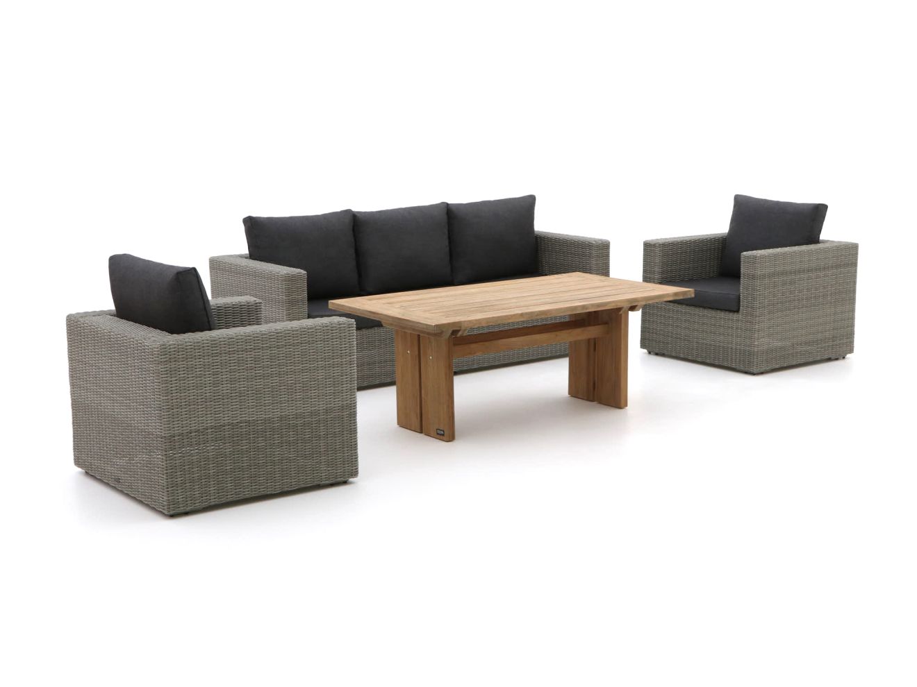 Intenso Carpino/ROUGH-L Gartentisch Lounge-Set 4-teilig