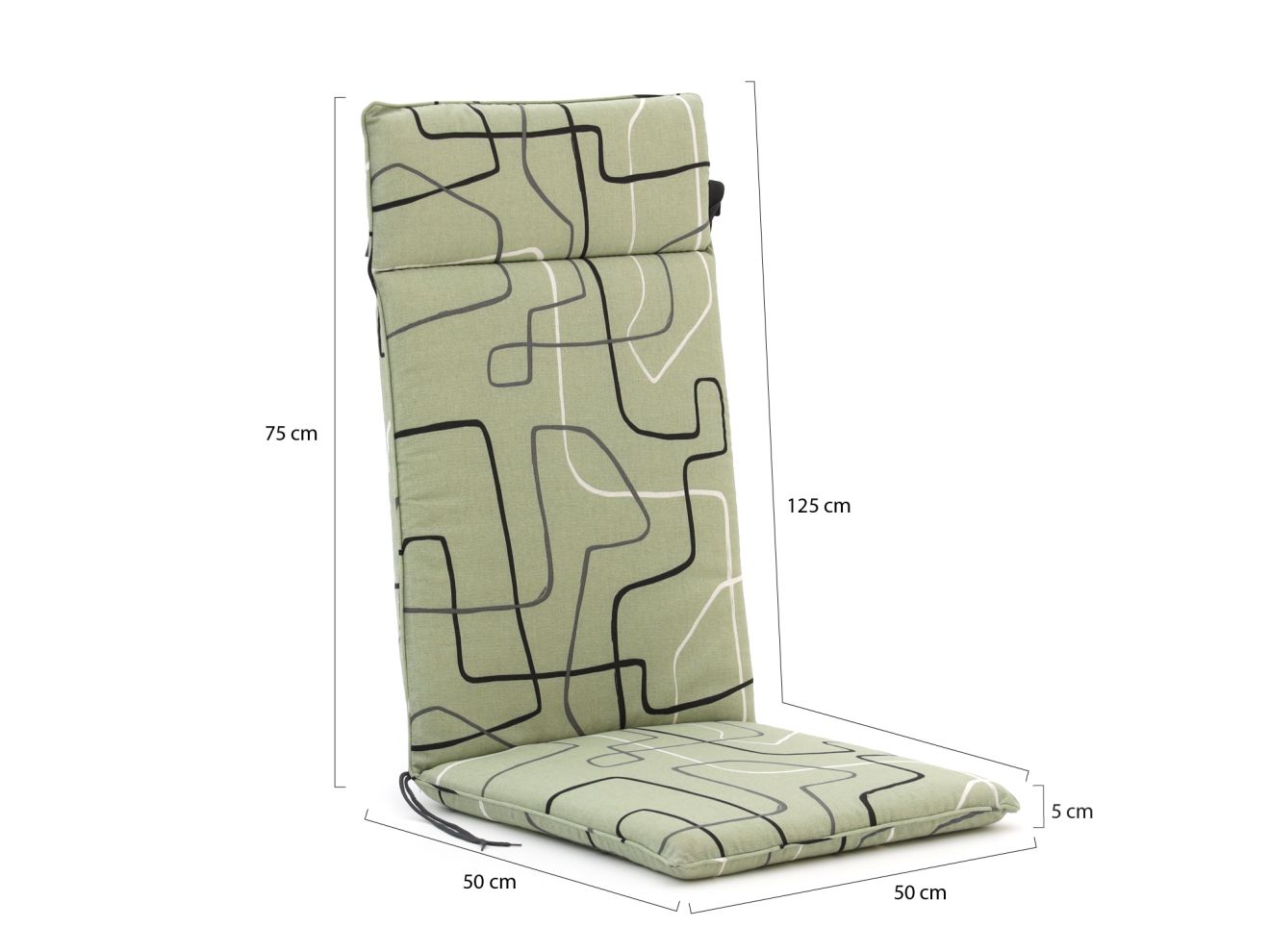 Madison Auflage Hochlehner dünn 125x50c...