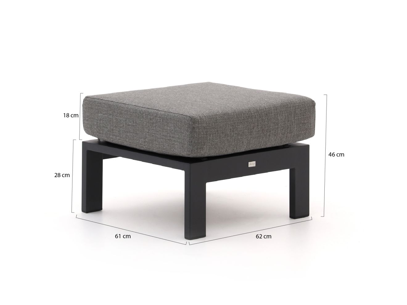 Bellagio Musone Lounge Gartenhocker 61x62 cm günstig online kaufen