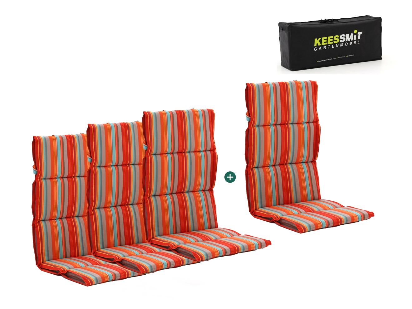 Madison Fiber Hochleher Auflagen Set von 4 Grau  Rabatt: 33 %