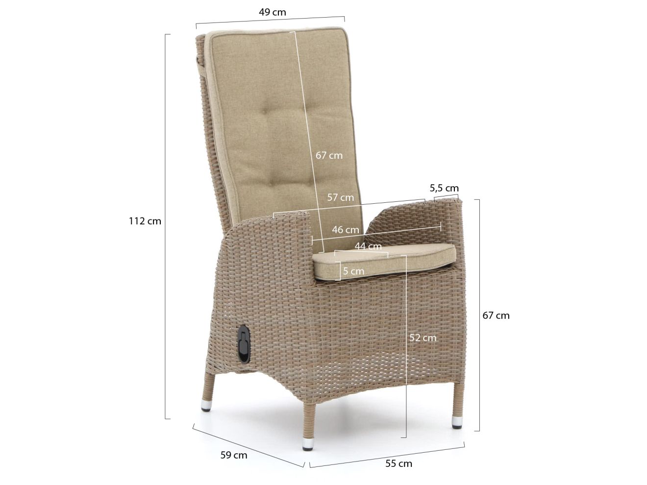 Intenso Fabrizi/ROUGH-S 160 cm Gartenmöbel-Set 5-teilig verstellbar günstig online kaufen
