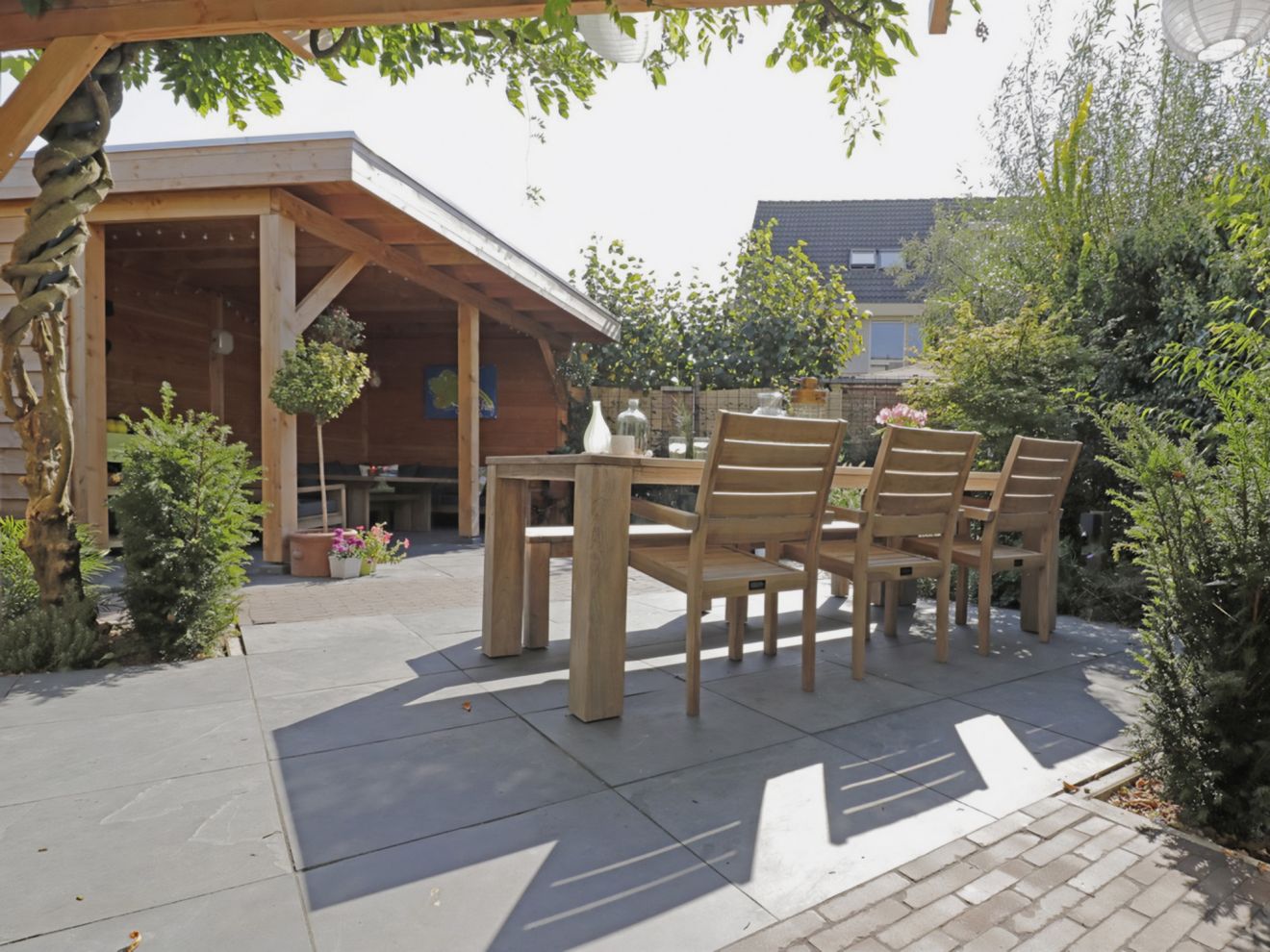 ROUGH-S/ROUGH-X 240 cm Gartenmöbel-Set 7-teilig stapelbar Braun  Rabatt: 30 %