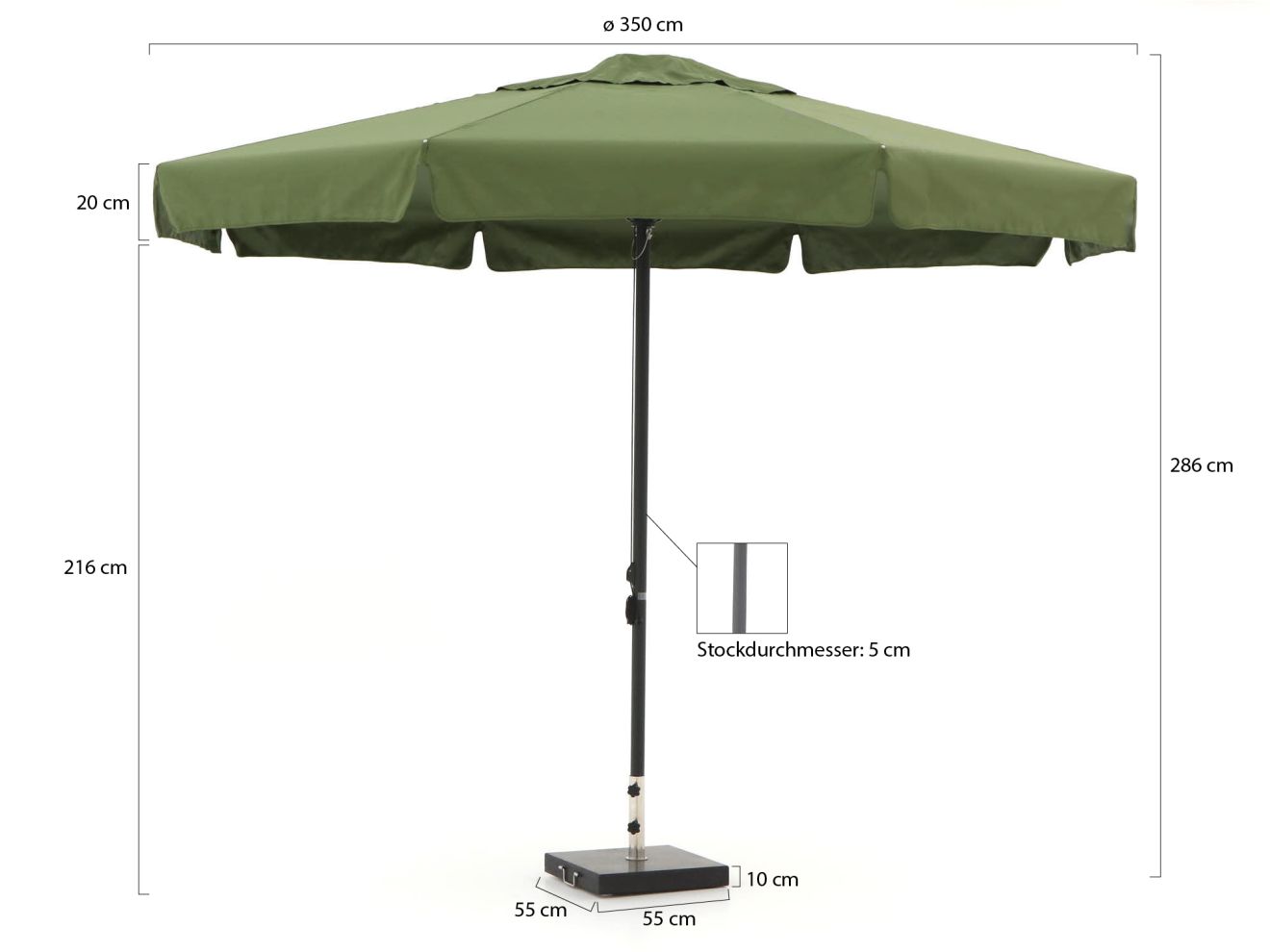 Shadowline Bonaire Sonnenschirm ø 350 cm günstig online kaufen
