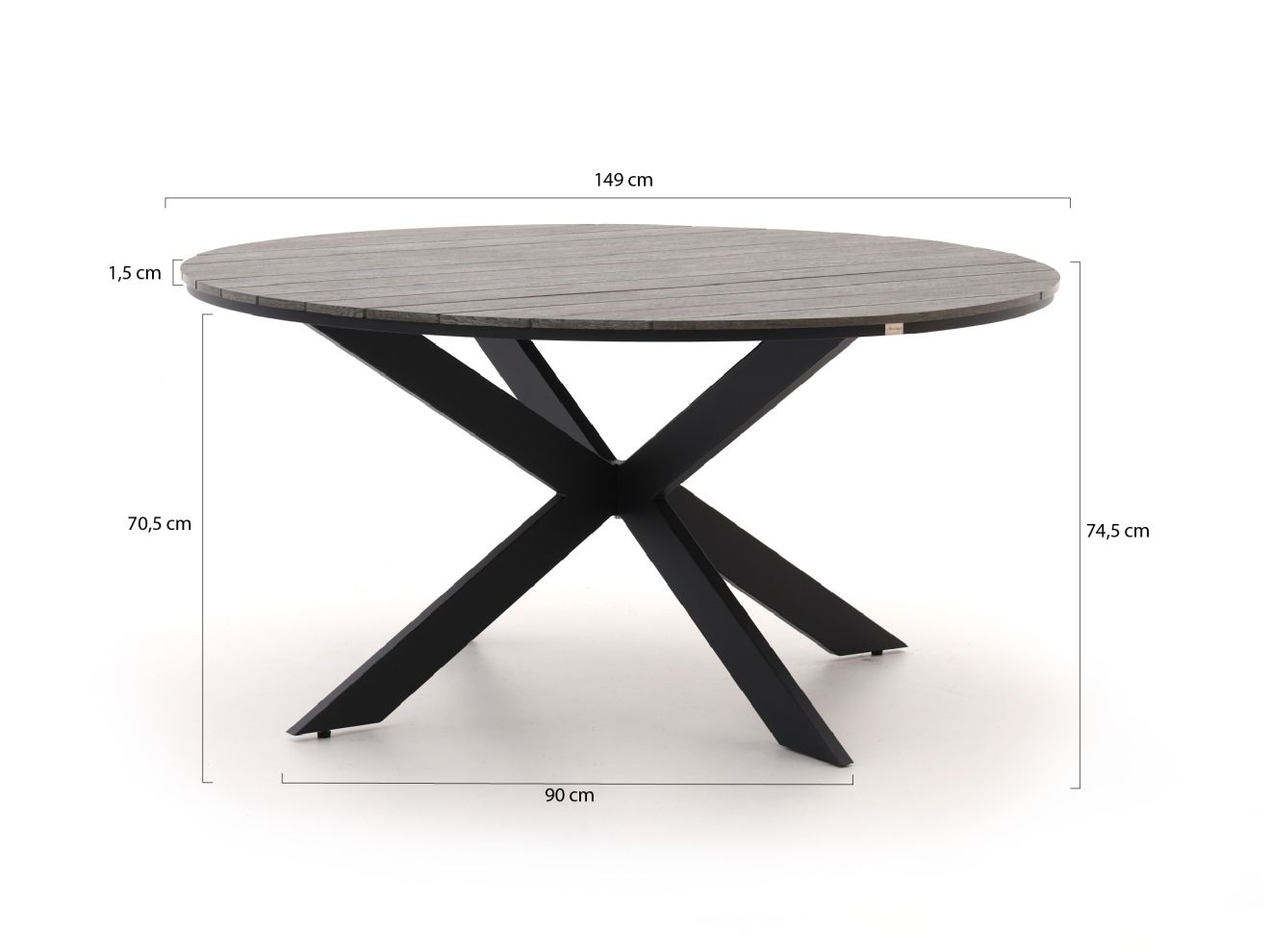 Bellagio Rumo/Fidenza ø149cm dining tuinset 7-delig stapelbaar 149cm Bellagio Rumo/Fidenza ø149cm dining tuinset 7-delig stapelbaar 149cm
