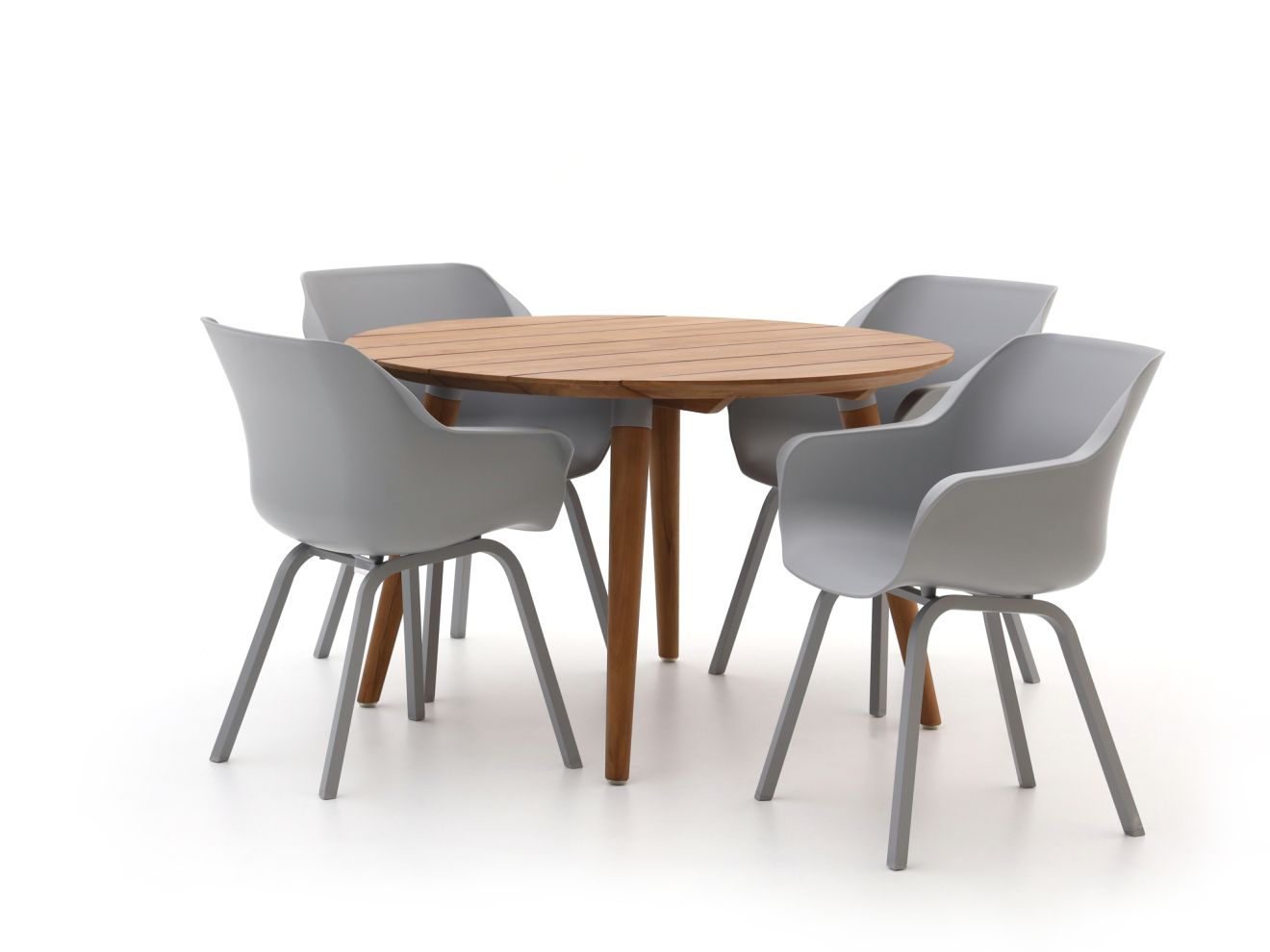 Hartman Sophie Element/Studio Ø 120 cm Gartenmöbel-Set 5-teilig Grau 120cm