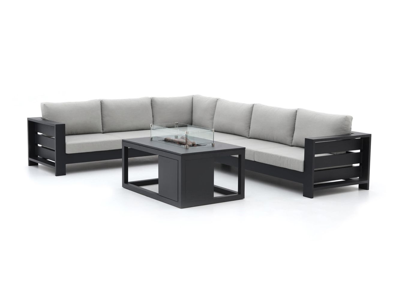 Bellagio Avolo/Cosiraw 120 cm Ecklounge-Set mit Feuertisch 3-teilig links günstig online kaufen